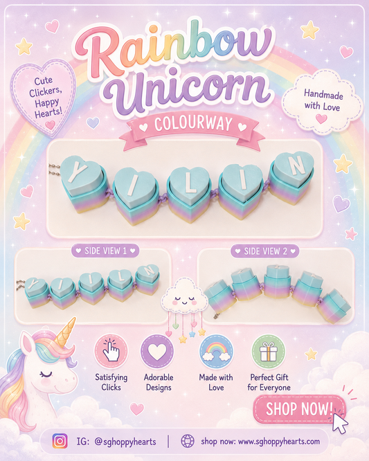 Rainbow Unicorn! Flexi-Name Clicker